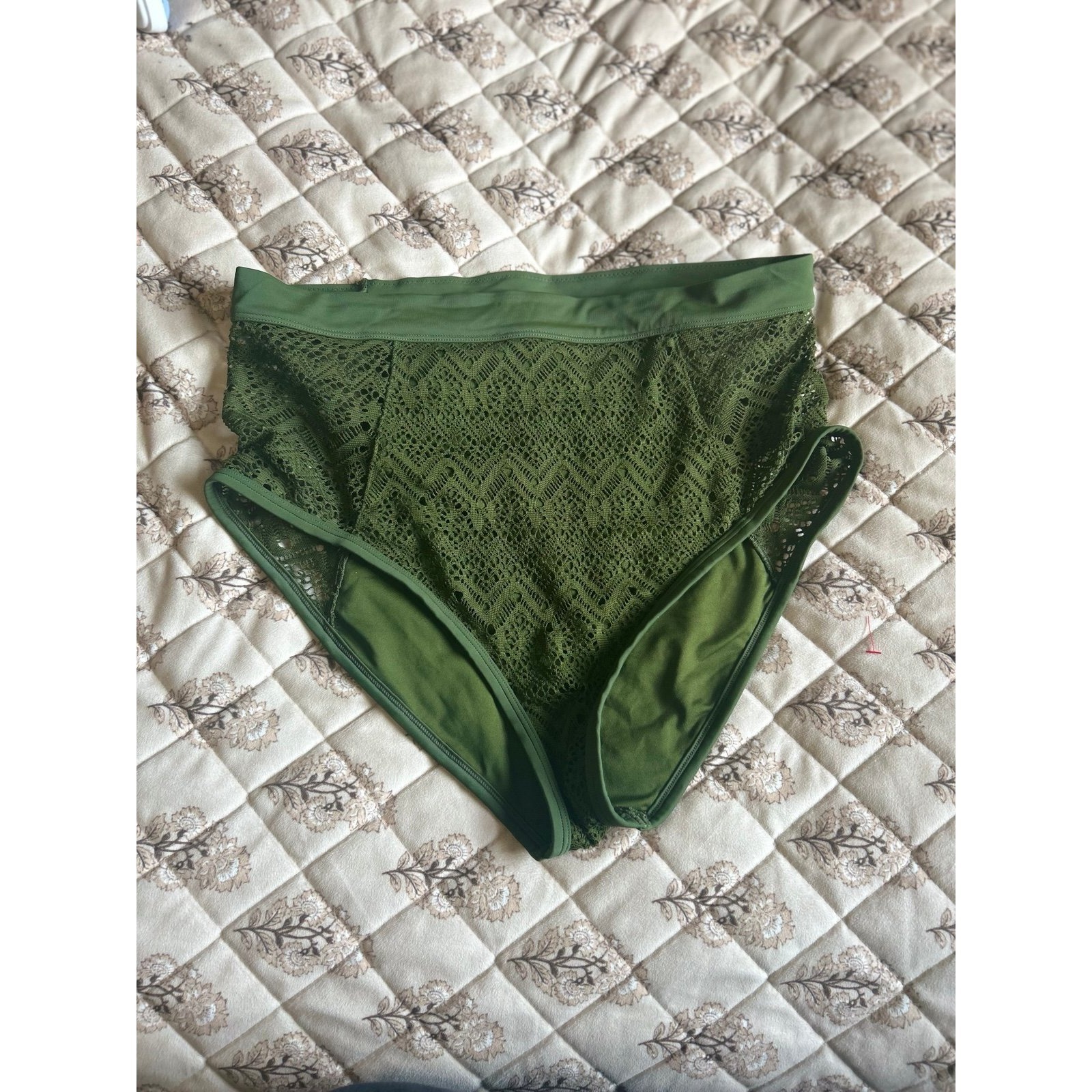 Adore Me Swim Olive Green L